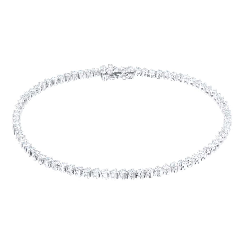 18ct White Gold 2cttw Line Bracelet