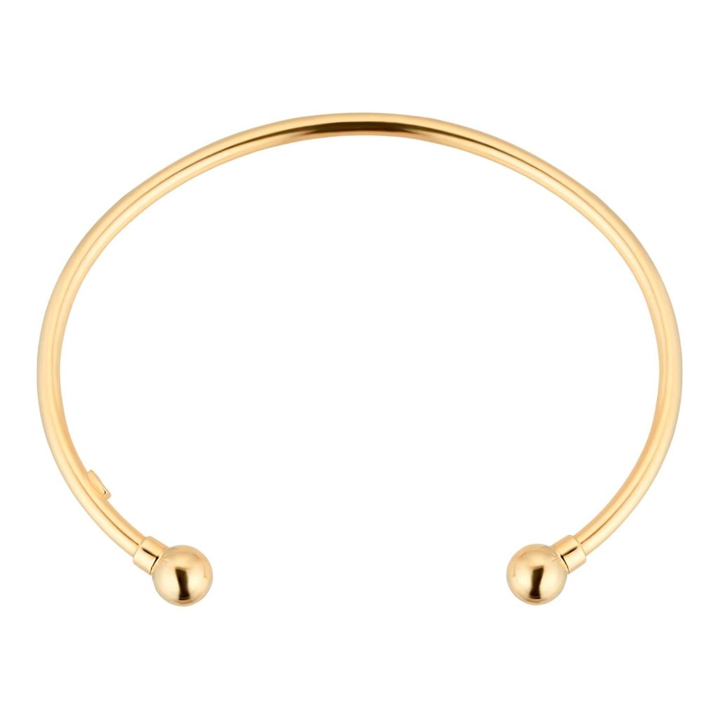 18ct Yellow Gold 2.5mm Tube Torque Bangle